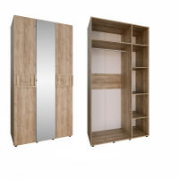 Шкаф для одежды и белья с одним зеркалом 444 Scandica Oslo